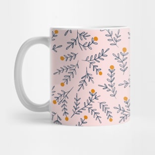 Floral orange pattern Mug